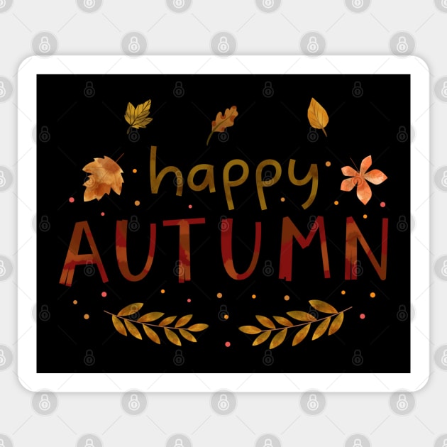 Cute Happy Autumn Season Halloween Thanksgiving and Fall Color Lovers Sticker by BellaPixel